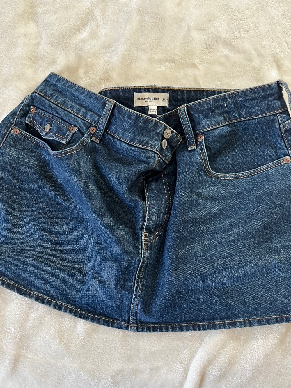 Abercrombie & Fitch Indigo Denim Mini Skirt